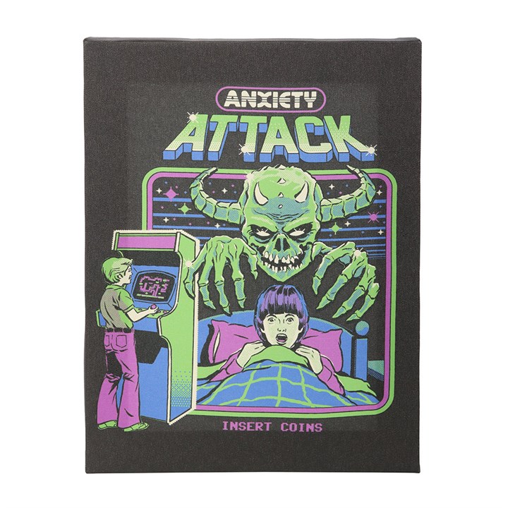 Anxiety Attack Canvas Plaque by Steven Rhodes