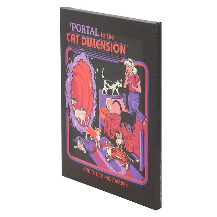 The Cat Dimension Canvas Plaque by Steven Rhodes