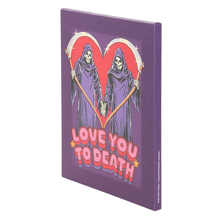 Love You To Death Canvas Plaque by Steven Rhodes