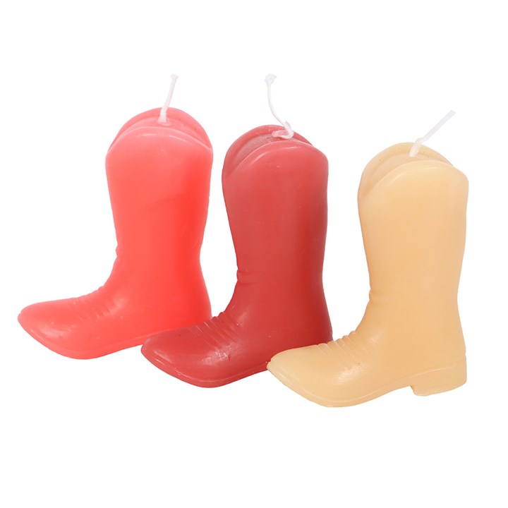 Eleanoras Set Of 3 Cowboy Boot Candles Candles