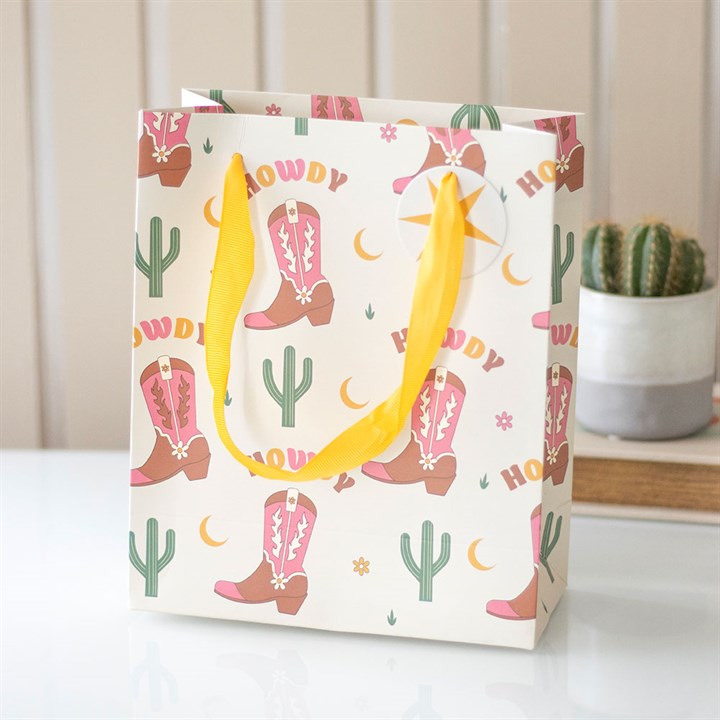 Eleanoras Cowboy Boot Print Gift Bag 