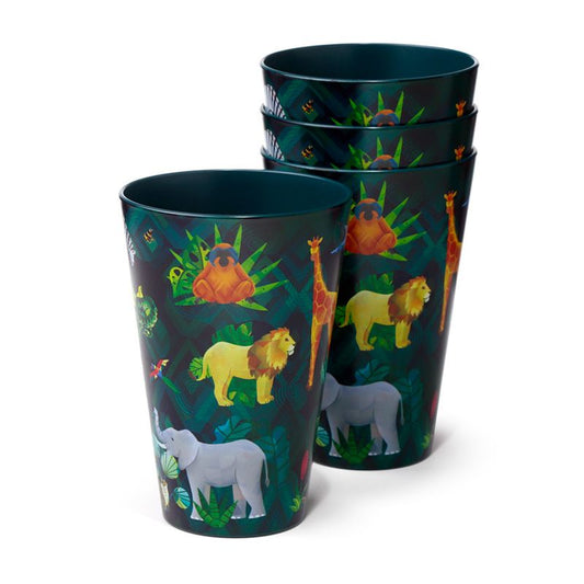 ANIMAL  KINGDOM SET OF 4 RPET PICNIC CUPS  from Eleanoras