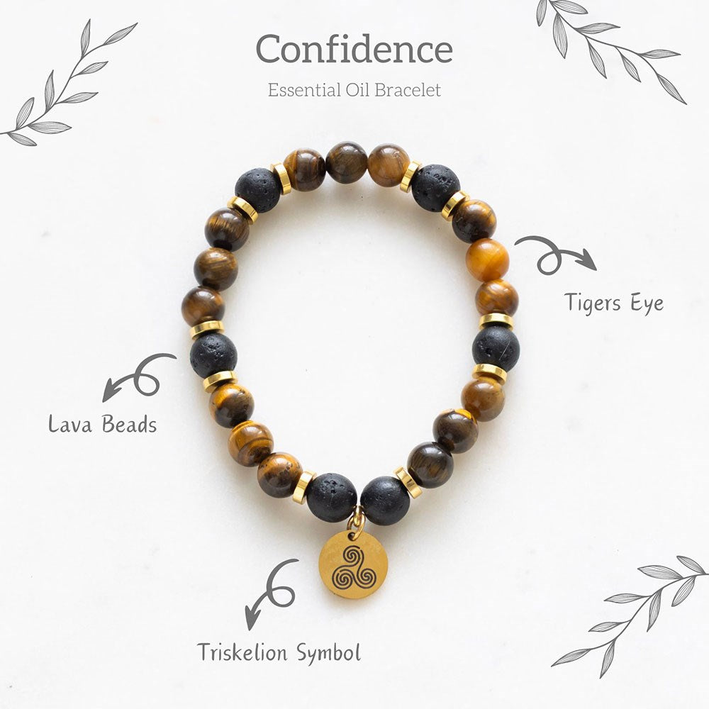 Eleanoras Confidence Tigers Eye Crystal Essential Oil Bracelet Jewellery