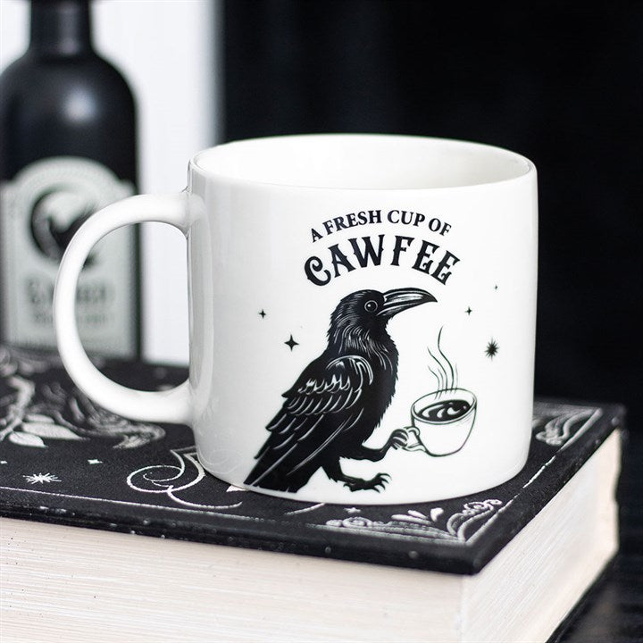 Eleanoras Fresh Cup of Cawfee Raven Mug Mugs