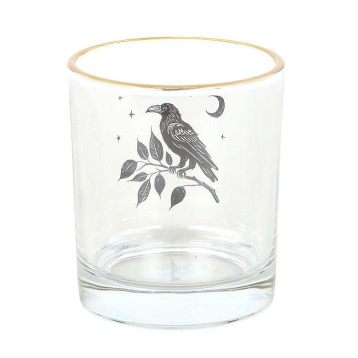 Eleanoras Perched Raven Drinking Glass Drinkware