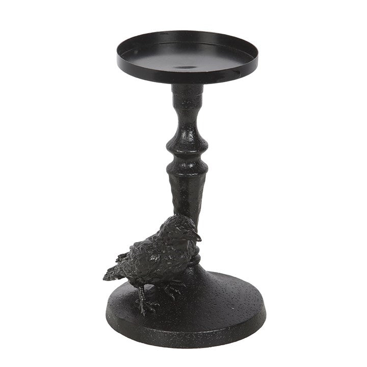 Eleanoras Mystic Raven Pillar Candle Holder Candle Holders