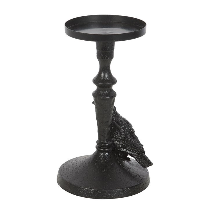 Eleanoras Mystic Raven Pillar Candle Holder Candle Holders