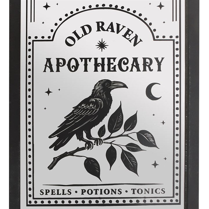 Eleanoras Old Raven Apothecary Mirrored Wall Art 