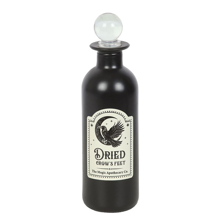 Eleanoras Dried Crow's Feet Decorative Glass Potion Bottle 