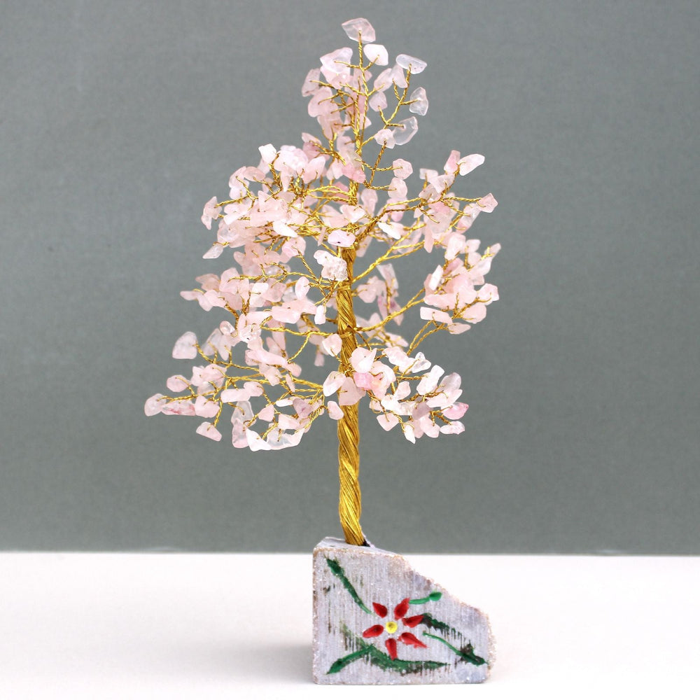 Rose Quartz Gemstone Tree  (320 stones )