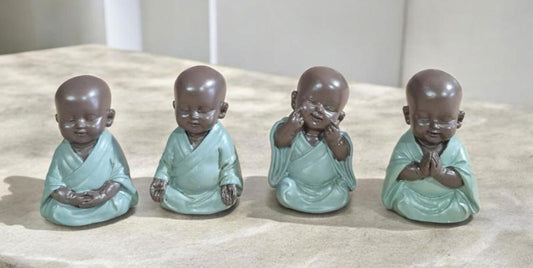 Eleanoras Buddha Ornament In Gift Bag Set Of 4, 6cm 