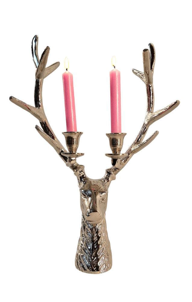 Eleanoras STAG 2 PIECE DINNER CANDLE HOLDER 