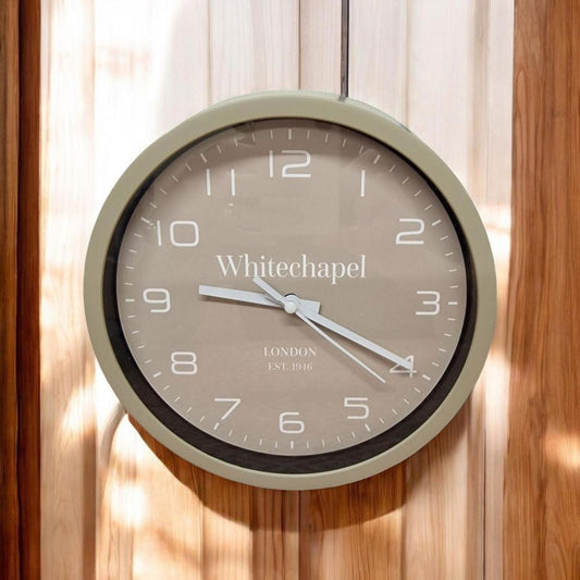 TAUPE TONAL CLOCK 20cm Clocks from Eleanoras