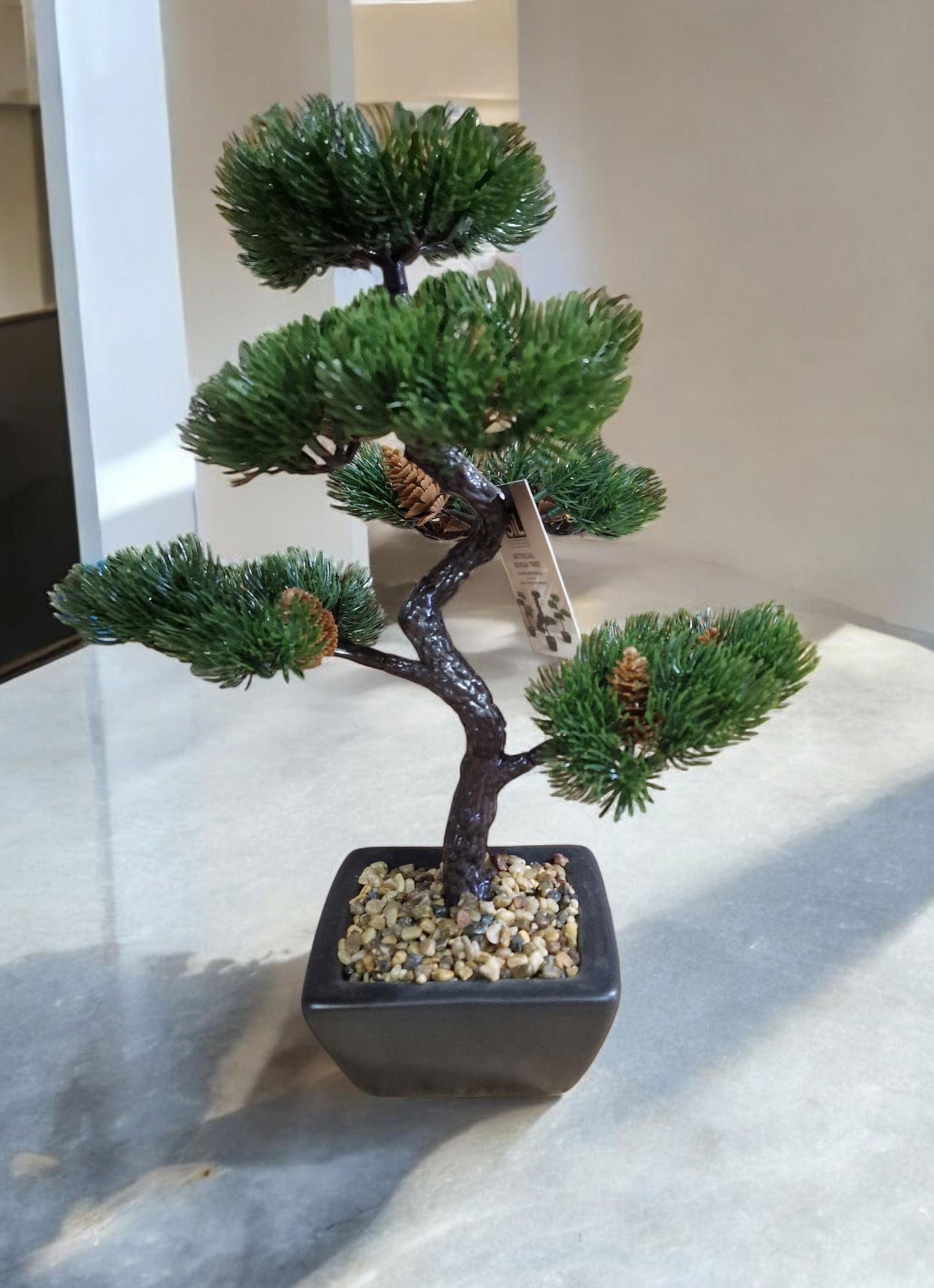 Eleanoras BONSAI TREE DECORATION FIR TREE 37cm Artificial Plants & Flowers