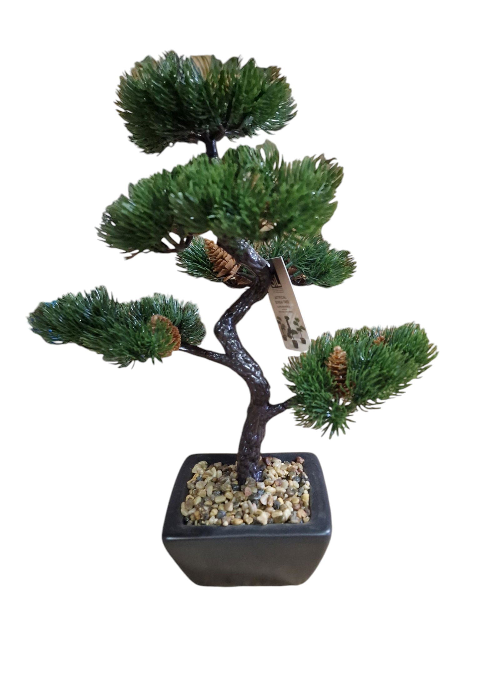 Eleanoras BONSAI TREE DECORATION FIR TREE 37cm Artificial Plants & Flowers