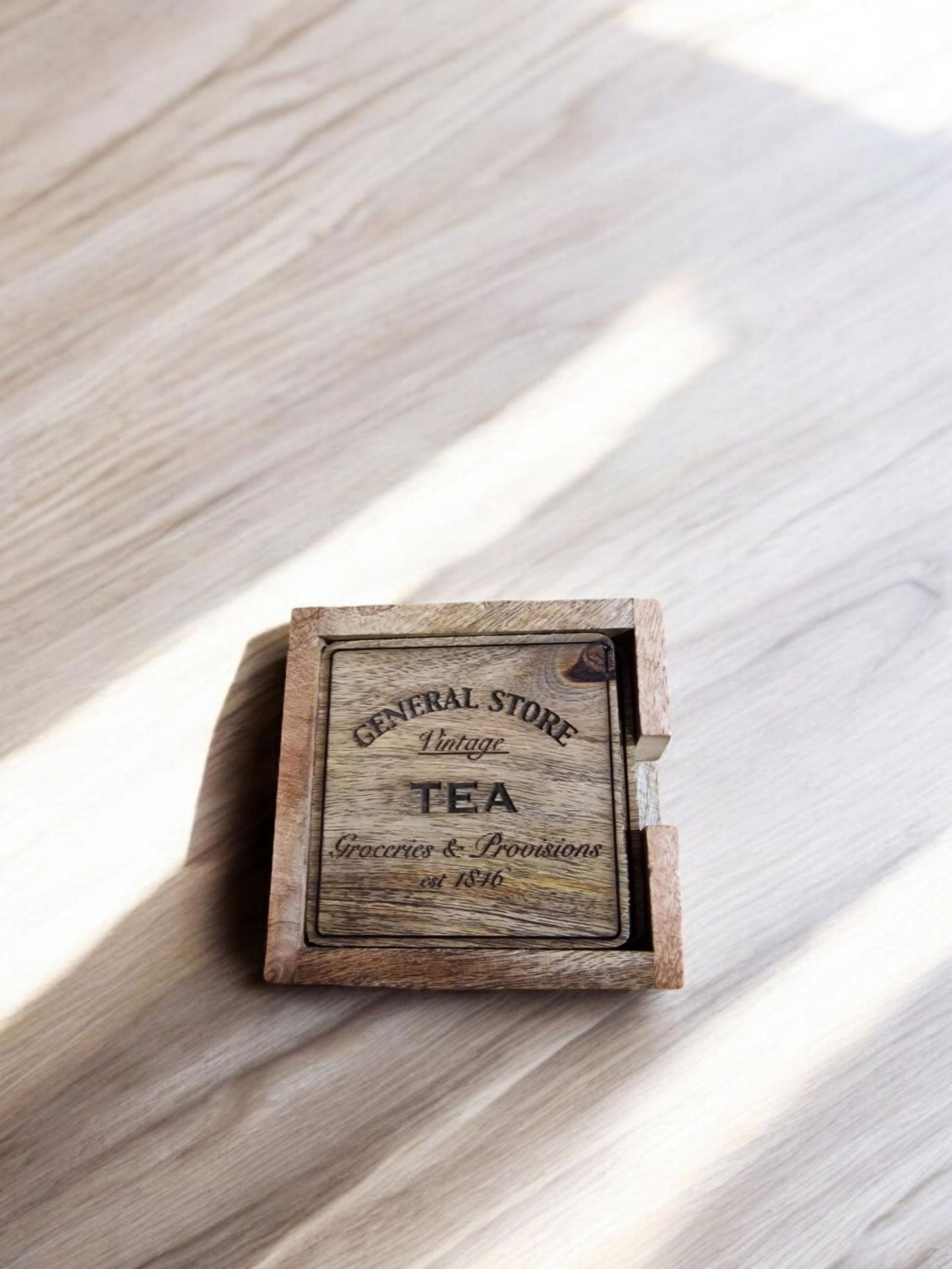 Eleanoras TEA GENERAL STORE COASTERS Set Of 4 PLACEMATS & COASTERS