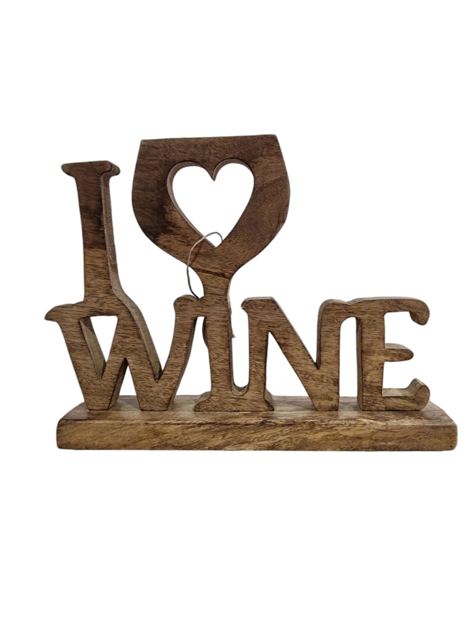 Eleanoras I LOVE WINE WOODEN DECORATION 