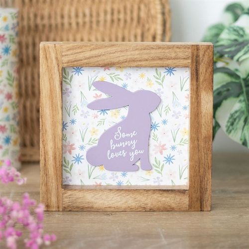 Eleanoras SOME BUNNY LOVES YOU WOODEN FRAME SIGN 