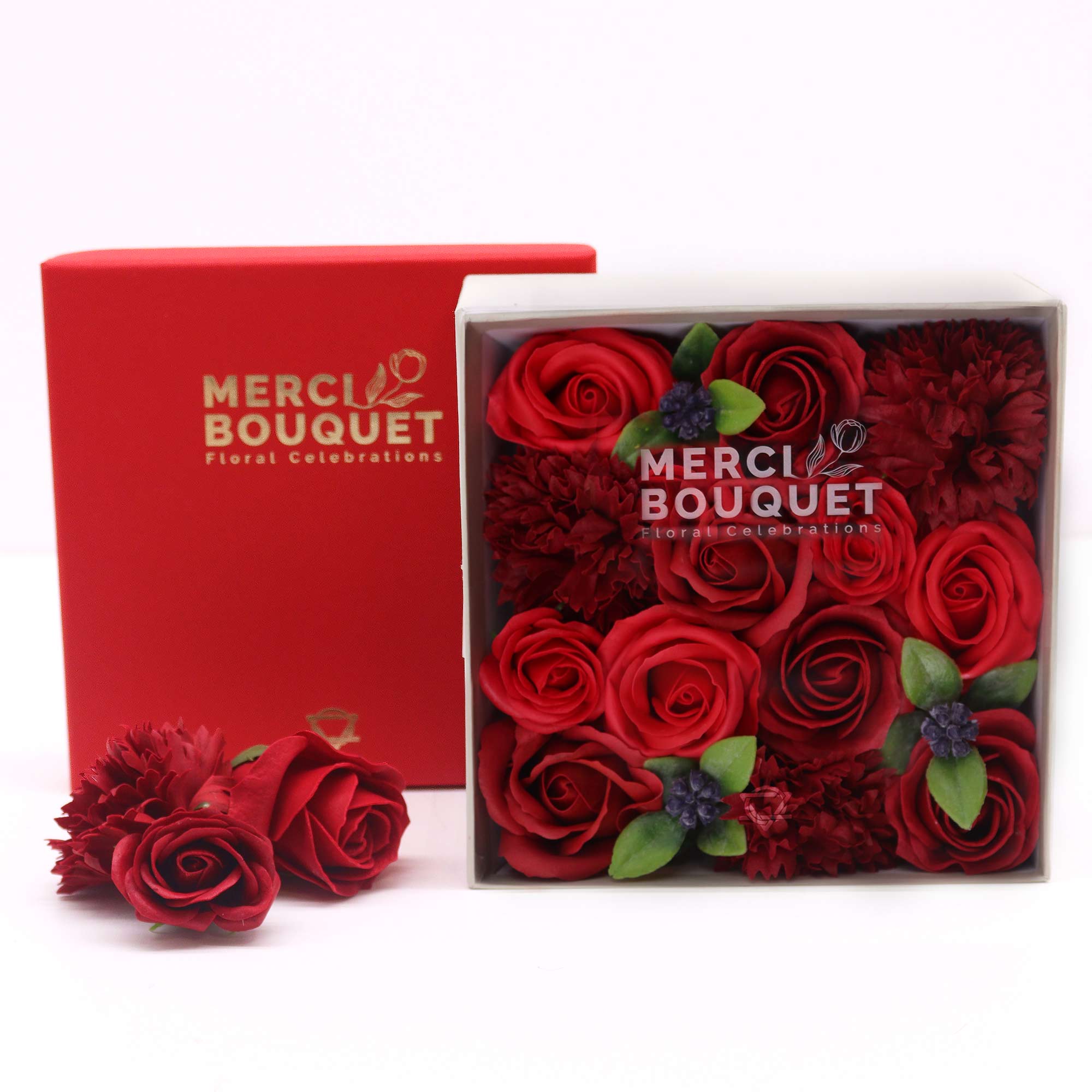Classic Red Roses Square Box