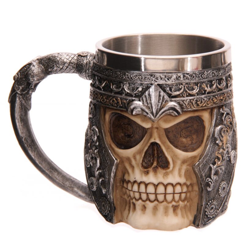 Eleanoras Decorative Skull Warrior Tankard 