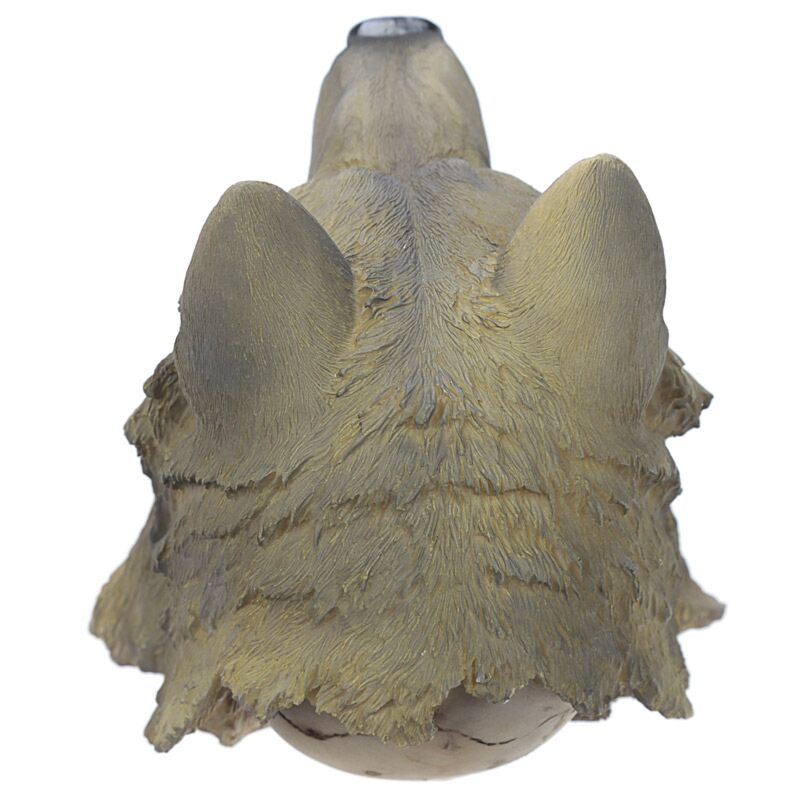 Eleanoras Skull with Wolf Head Decoration Figurines & Sculptures