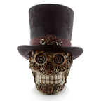 Eleanoras Steampunk Style Skull with Top Hat Figurines & Sculptures