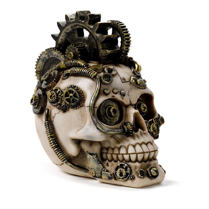 Eleanoras Cogs and Springs Steampunk Skull Figurines & Sculptures