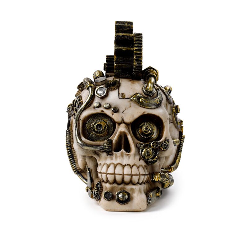 Eleanoras Cogs and Springs Steampunk Skull Figurines & Sculptures