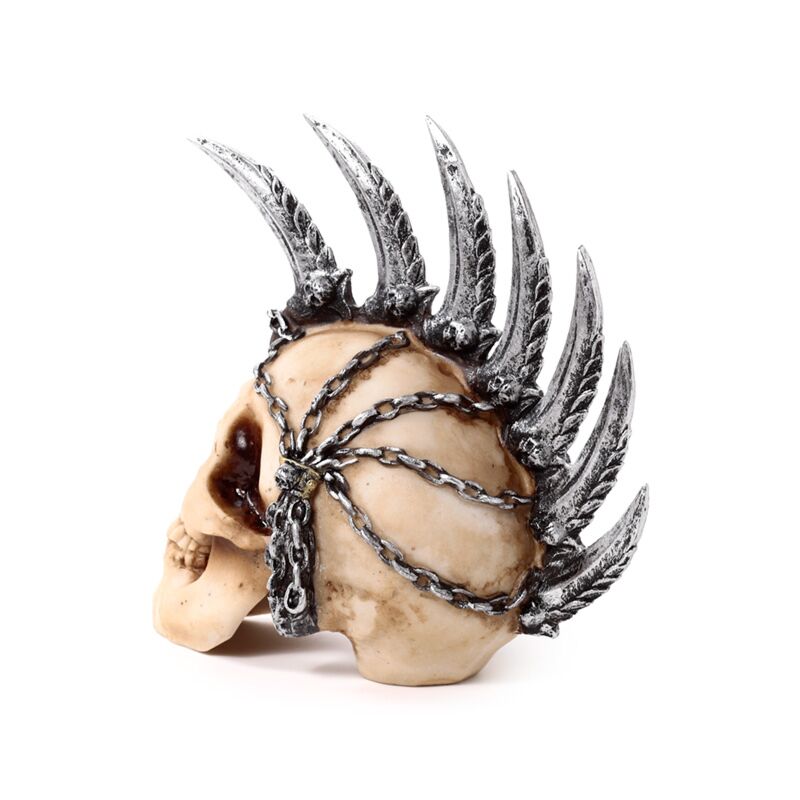 Punk Skull with Chains & Blades Mohican