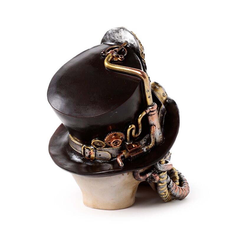 Steampunk Style Skull with Gas Mask & Top Hat