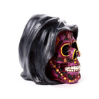 Eleanoras Day of the Dead Purple Skull with Hood Figurines & Sculptures