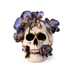 Skull with Purple Vine Flowers