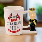 Eleanoras King Charles III Ceramic Shaped Handle Mug Mugs