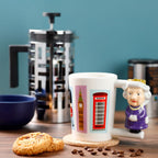 Eleanoras London Souvenir Queen Ceramic Shaped Handle Mug Mugs