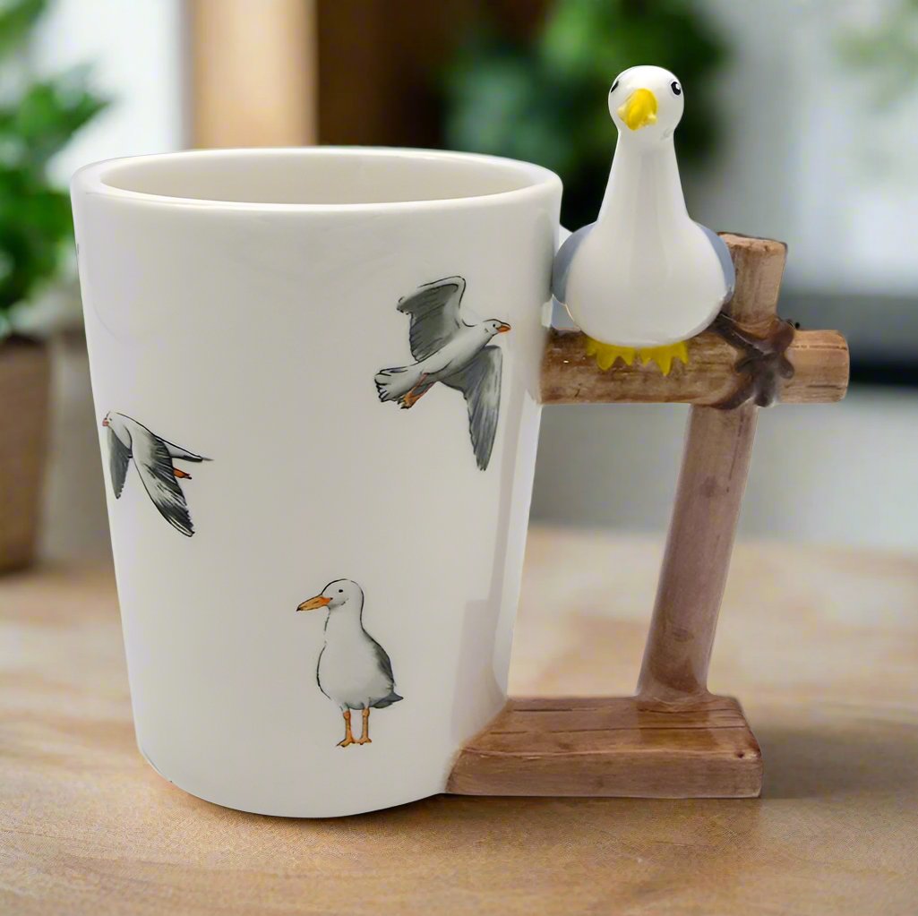 SEAGULL BUOY SHAPED HANDLE  MUG