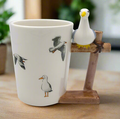 SEAGULL BUOY SHAPED HANDLE  MUG