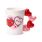J'Adoramals Heart XOXO Ceramic Shaped Handle Mug