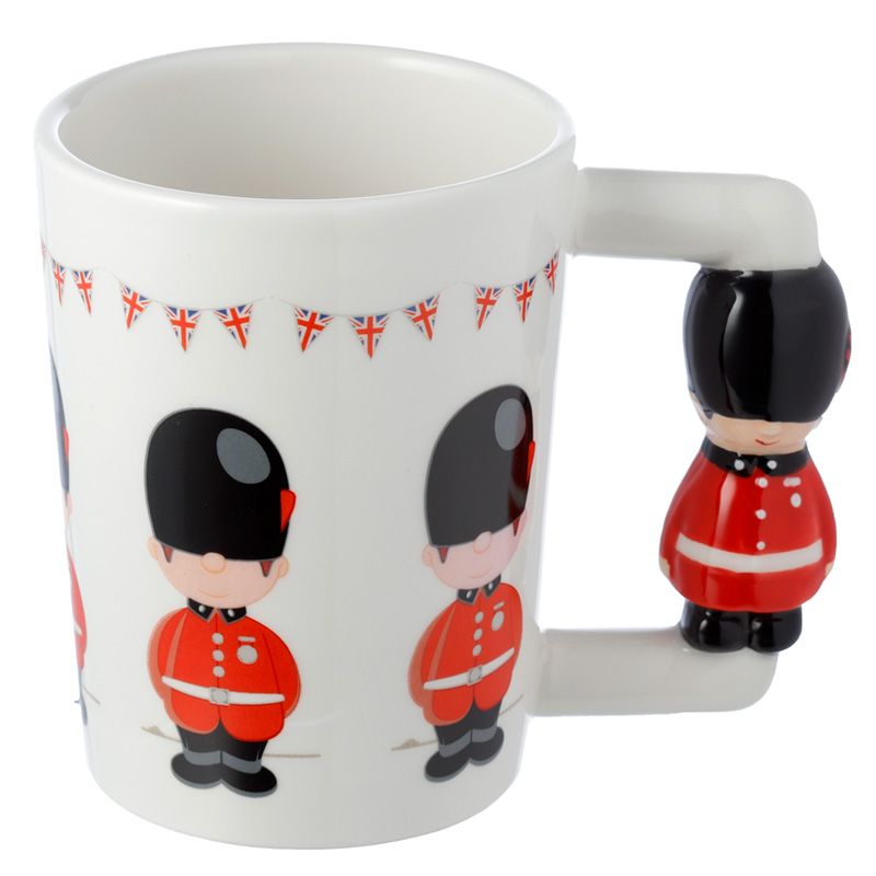 Eleanoras London Guardsman Figure Ceramic Shaped Handle Mug Mugs