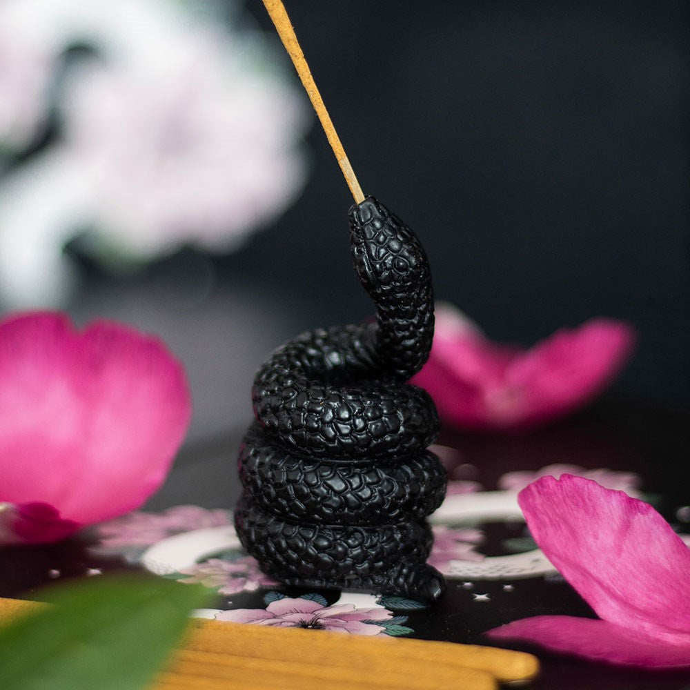 Eleanoras BLACK SNAKE INCENSE STICK HOLDER Incense Holders