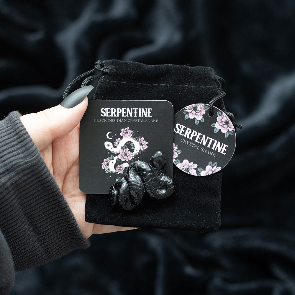 Eleanoras Black Obsidian Crystal Snake Crystals