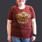 Hamsa  Maroon Stone Washed T-Shirt  X Large