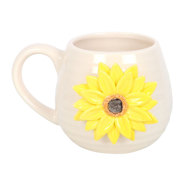 Eleanoras Hello Sunshine Rounded Mug With 3D Flower Mugs