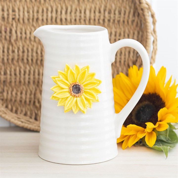 Eleanoras Hello Sunshine Flower Jug with 3D Sunflower Vases