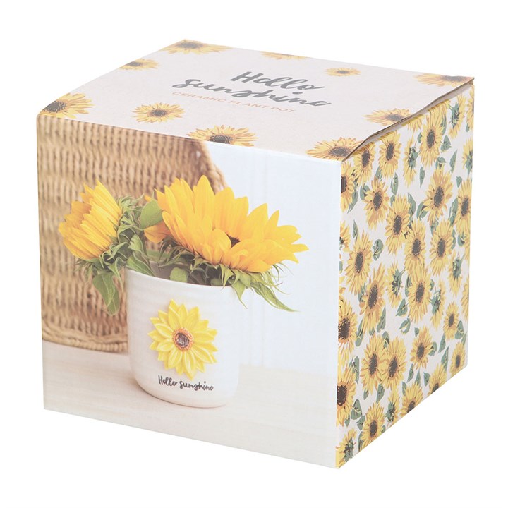 Eleanoras Hello Sunshine Plant Pot With 3d Sunflower Plant Pots