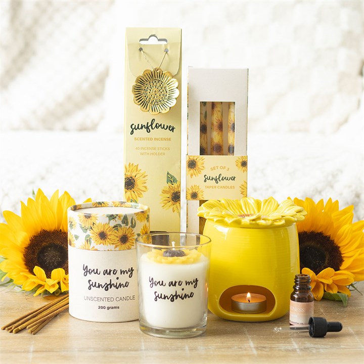 Eleanoras You Are My Sunshine Candle with 3D Sunflower 