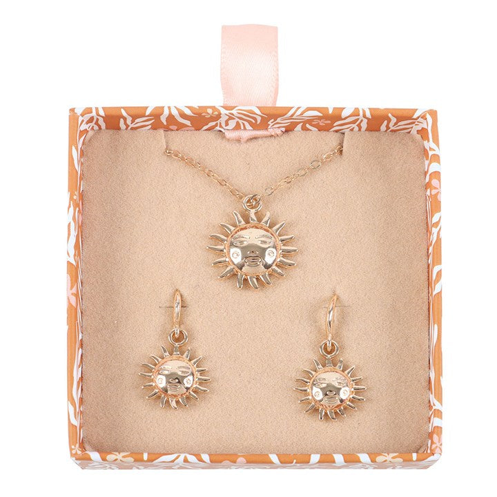 Eleanoras Sun Earring & Necklace Set Jewellery