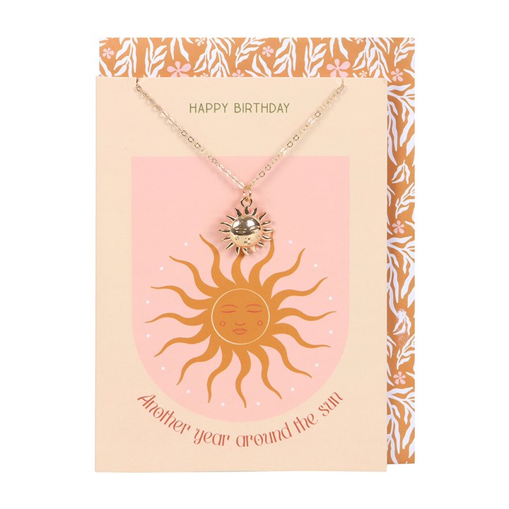 Eleanoras Sun Necklace On Birthday Card 