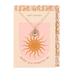 Eleanoras Sun Necklace On Birthday Card 