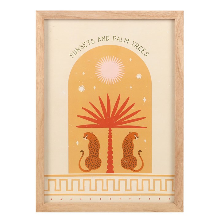 Eleanoras Leopard Palm Framed Wall Art Print Framed Prints