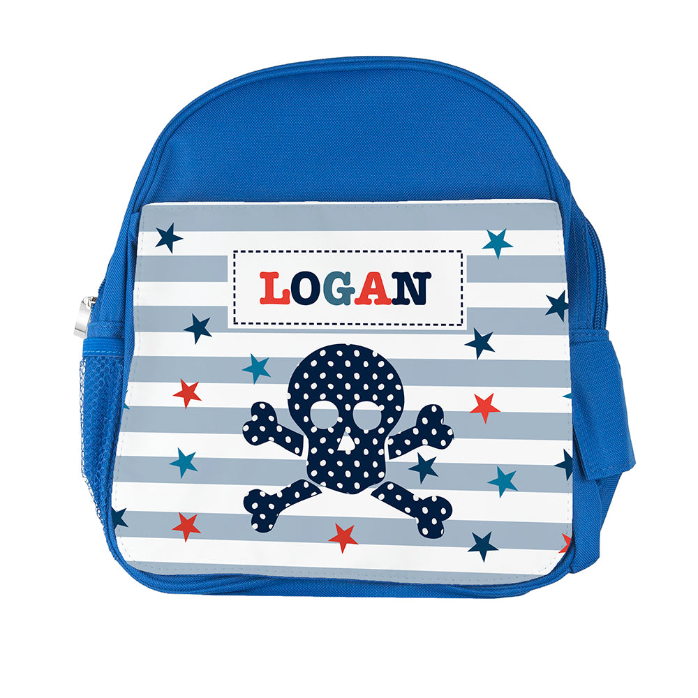 Skull Rucksack Blue | Personalised